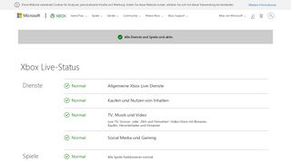
                            7. Xbox Live-Dienststatus | Ausfall von Xbox Live-Dienst