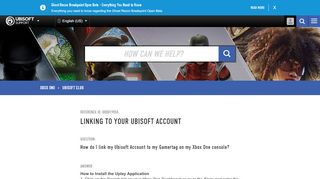
                            2. Xbox One › Ubisoft Club Linking to Your Ubisoft Account How ...