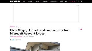 
                            6. Xbox, Skype, Outlook, and more recover from Microsoft Account issues ...