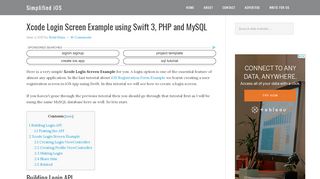 
                            9. Xcode Login Screen Example using Swift 3, PHP and MySQL