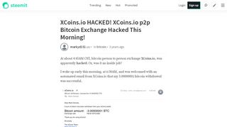 
                            3. XCoins.io HACKED! XCoins.io p2p Bitcoin Exchange Hacked ...