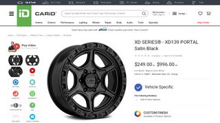 
                            7. XD SERIES® XD139 PORTAL Wheels - Satin Black Rims