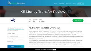 
                            9. XE Money Transfer Review - August 2019 | Top10MoneyTransfer