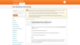 
                            9. Xero Community - Yodlee Bank Feed: Al...