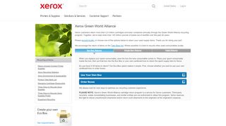 
                            2. Xerox Green World Alliance: Recycle Toner Cartridges