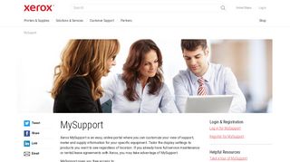 
                            2. Xerox MySupport - Secure Support Portal