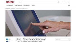 
                            8. Xerox System Administrator Username and Password