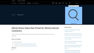 
                            2. Xfinity Home Subscriber Portal for Xfinity Internet Customers