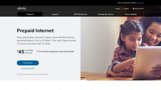 
                            8. Xfinity Internet Prepaid Service