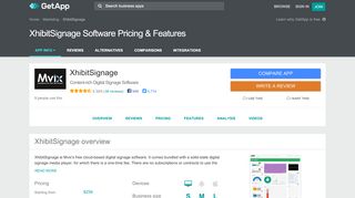 
                            6. XhibitSignage Software 2019 Pricing & Features | GetApp®