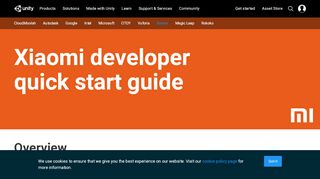 
                            8. Xiaomi developer quick start guide - Unity