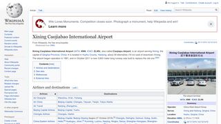 
                            8. Xining Caojiabao International Airport - Wikipedia