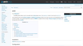 
                            7. xinit - ArchWiki - Arch Linux