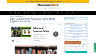 
                            4. XISS Ranchi PGDM Admissions 2019, Dates, Eligibility ...