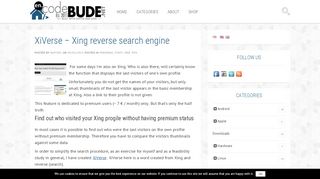 
                            4. XiVerse – Xing reverse search engine | en.code-bude.net