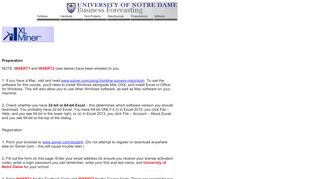 
                            8. XLMiner Purchase Instructions - University of Notre Dame