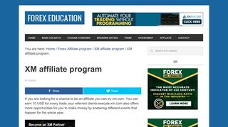 
                            7. XM affiliate program - Forex Education