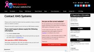 
                            4. XMS Systems Contact Page