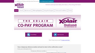
                            1. XOLAIR Co-pay Program