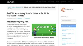 
                            6. XOOM Global Online Money Transfer Review | iCompareFx