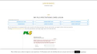 
                            1. Xpectations Card PLS Login - LoginData