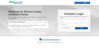 
                            3. XPress Leads Exhibitor Portal | Welcome