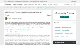 
                            4. xRM Portals Community Edition Now Available! - Microsoft Dynamics ...