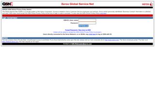 
                            11. xrxgsn.com - Global Service Net Login Page