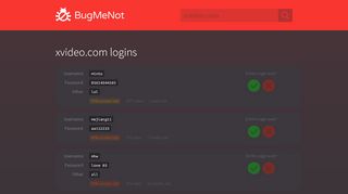 
                            5. xvideo.com passwords - BugMeNot