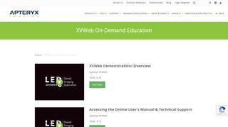 
                            2. XVWeb On-Demand Education - LEDApteryx