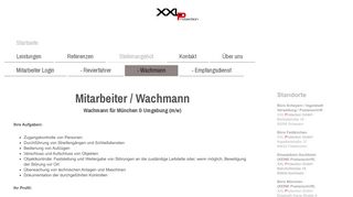 
                            8. XXL Protection GmbH & Co. KG - - Wachmann