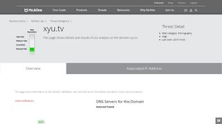 
                            9. xyu.tv - Domain - McAfee Labs Threat Center