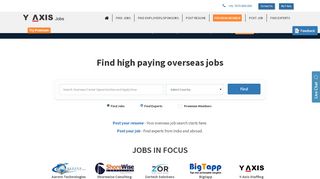 
                            6. Y-Axis - Find high paying overseas jobs