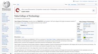 
                            2. Yaba College of Technology - Wikipedia