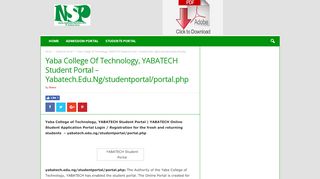 
                            5. Yaba College Of Technology, YABATECH Student Portal ...