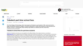 
                            7. Yabatech part time school fees ▷ Legit.ng