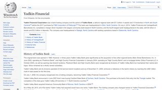 
                            5. Yadkin Financial - Wikipedia