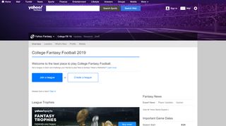 
                            2. Yahoo College Fantasy Football