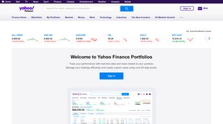 
                            7. Yahoo Finance portfolios - au.finance.yahoo.com