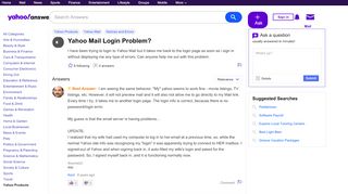 
                            8. Yahoo Mail Login Problem? | Yahoo Answers