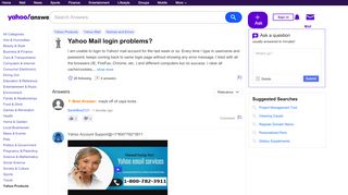 
                            9. Yahoo Mail login problems? | Yahoo Answers