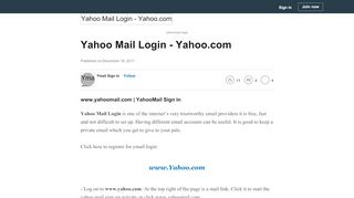 
                            1. Yahoo Mail Login - Yahoo.com - LinkedIn