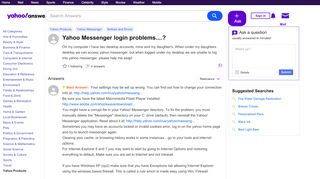 
                            5. Yahoo Messenger login problems....? | Yahoo Answers