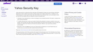
                            6. Yahoo Security Key