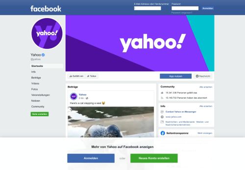 
                            5. Yahoo - Startseite | Facebook