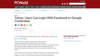
                            7. Yahoo: Users Can Login With Facebook or Google Credentials ...