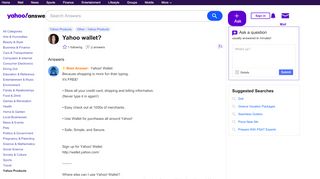 
                            9. yahoo wallet? | Yahoo Answers