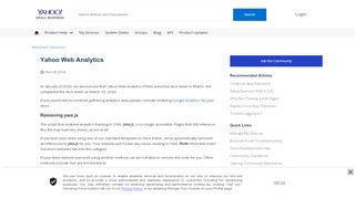 
                            4. Yahoo Web Analytics - Yahoo Small Business Community