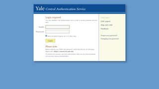 
                            5. Yale | CAS-Central Authentication Service