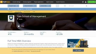
                            6. Yale School of Management | Full Time MBA | …